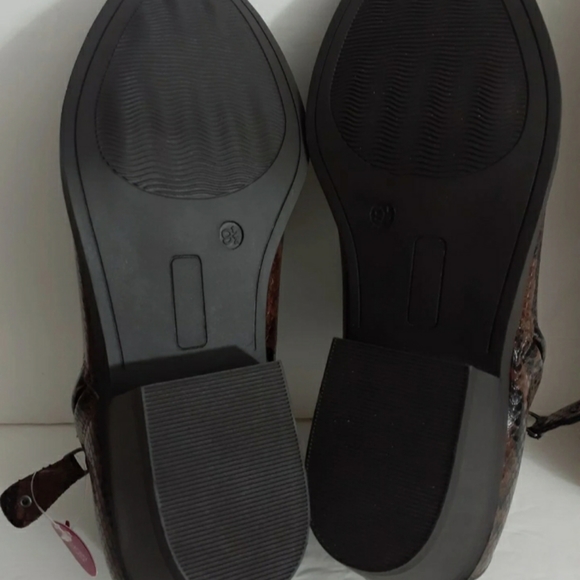 Womens So sz 9.5 brown black snake print  Booties memory foam ankle boots nib - Picture 3 of 11